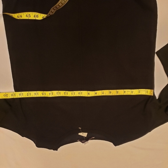 Loft Black Sweater with semi sheer back - Picture 7 of 10